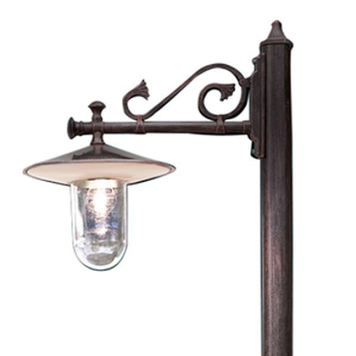 Lampioncino palo classico Ferroluce GENOVA A403 TE E27 LED alluminio lampada terra - 13