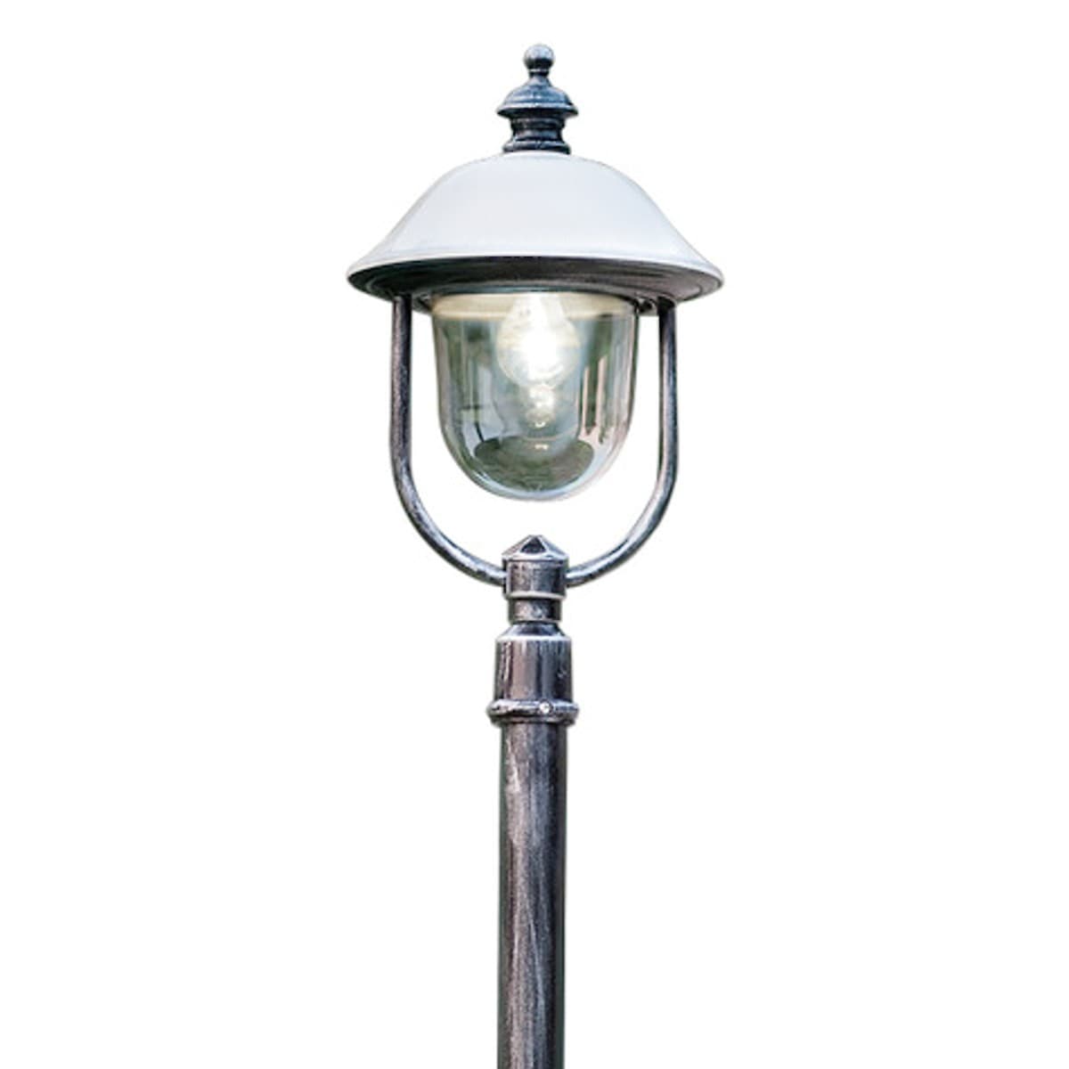 Lampioncino palo classico Ferroluce BARI A304 TE E27 LED alluminio lampada terra - 10