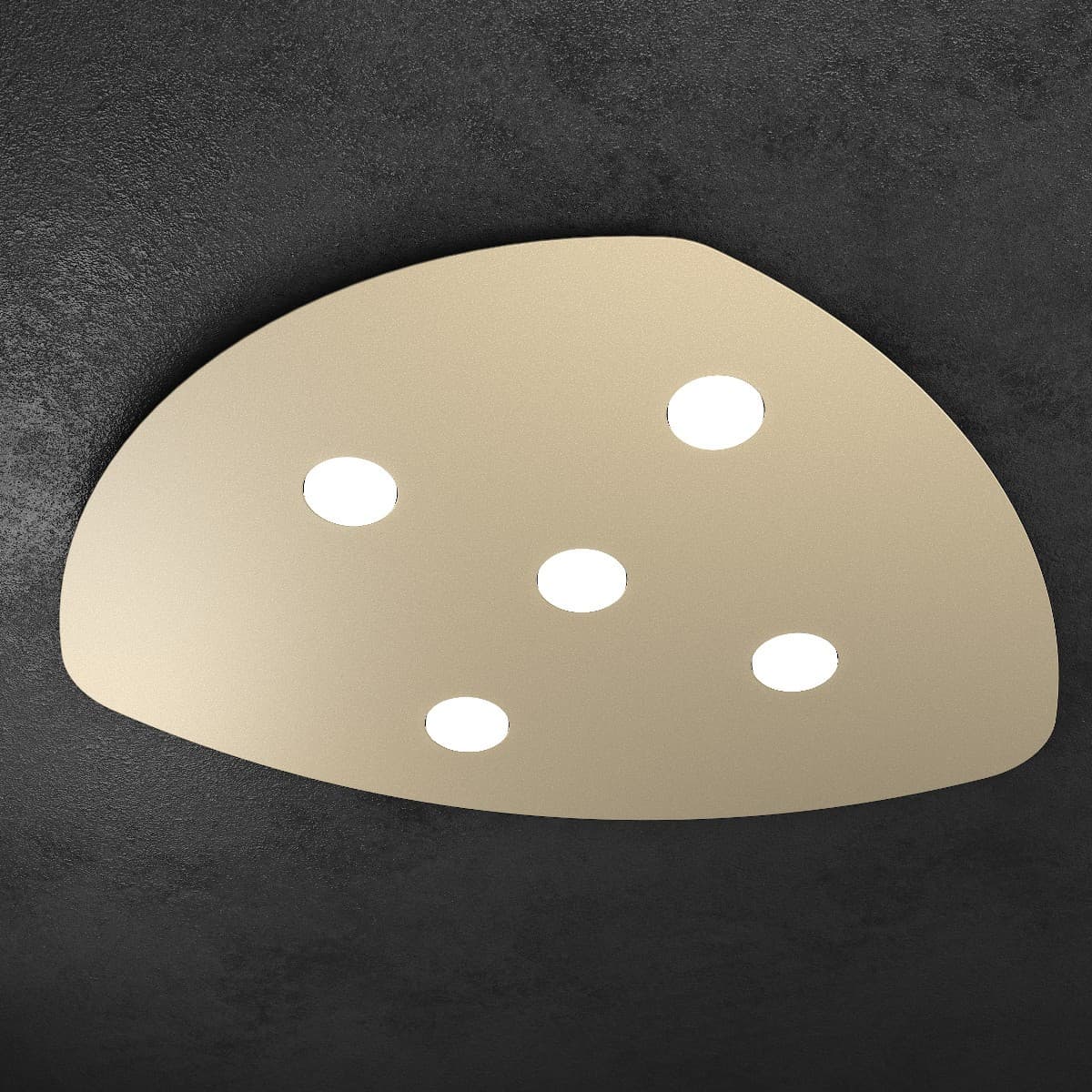 Plafoniera moderna Top Light SHAPE 1143 5 GX53 LED metallo lampada soffitto – Sabbia – beige
