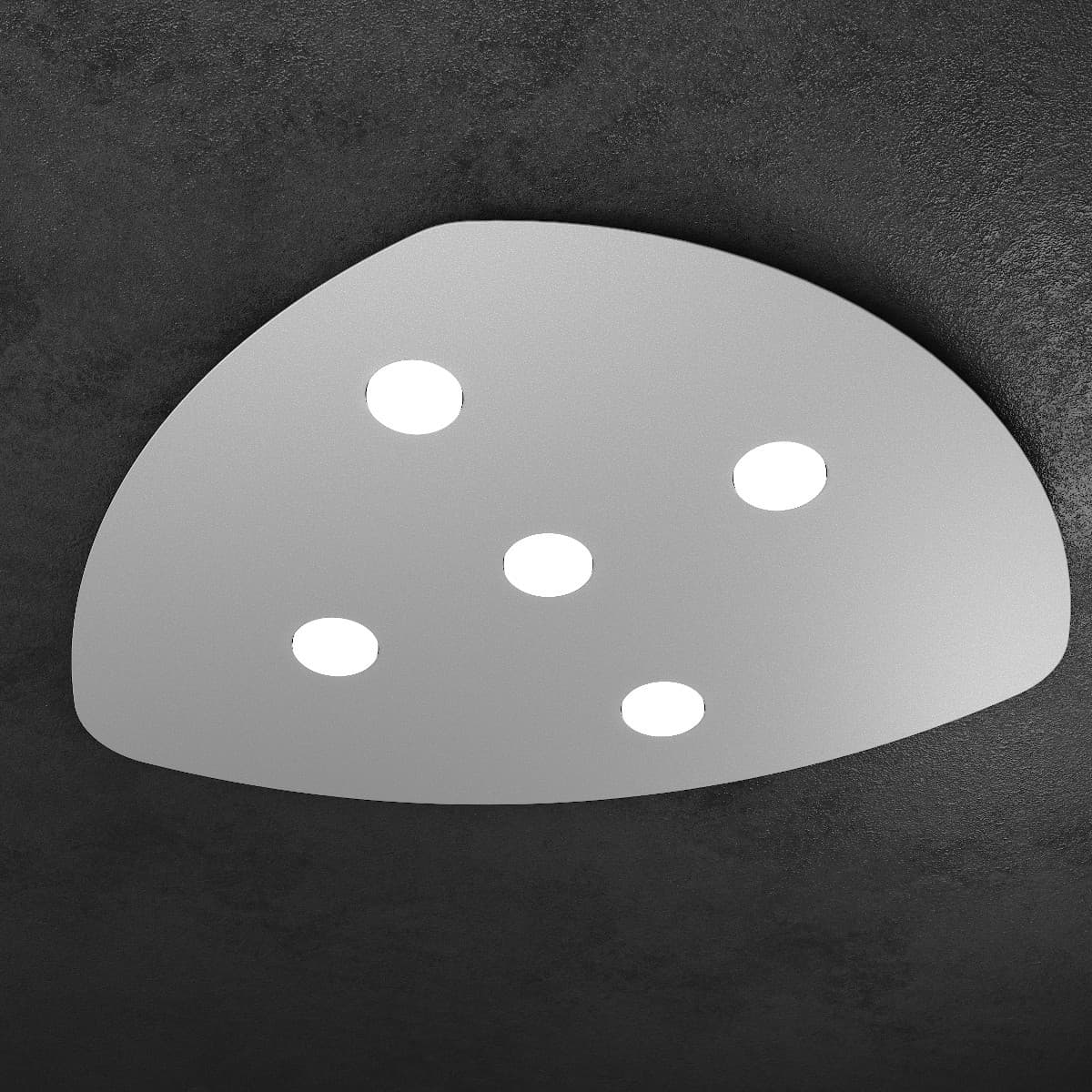 Plafoniera moderna Top Light SHAPE 1143 5 GX53 LED metallo lampada soffitto – Grigio – moderno