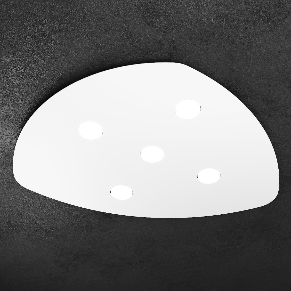 Plafoniera moderna Top Light SHAPE 1143 5 GX53 LED metallo lampada soffitto – Bianco – moderno
