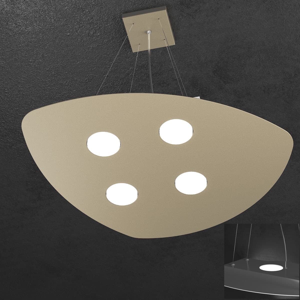Lampadario moderno Top Light SHAPE 1143 S4+2 GX53 LED metallo sospensione - 11