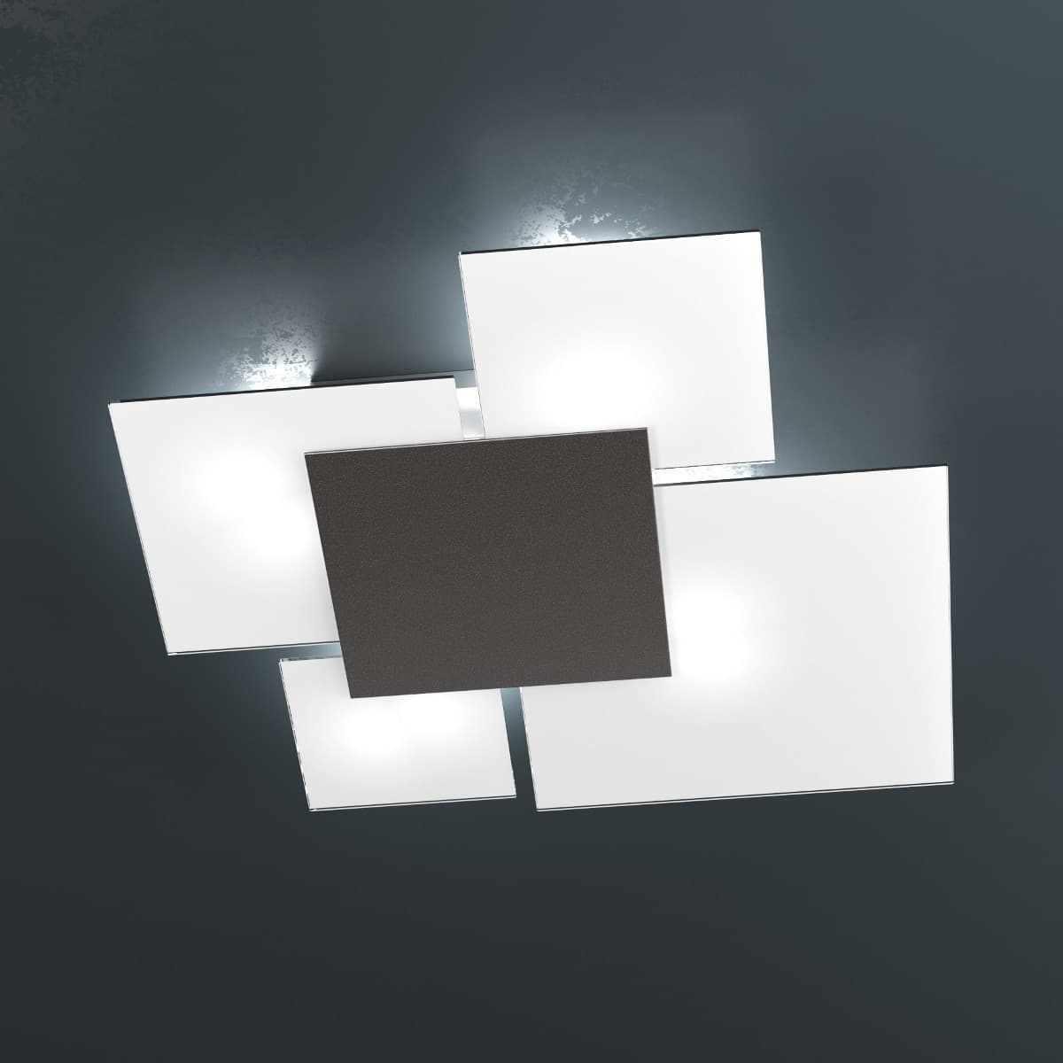 Plafoniera moderna Top Light UPGRADE 1148 70 E27 LED vetro lampada parete soffitto – Marrone – minimalista
