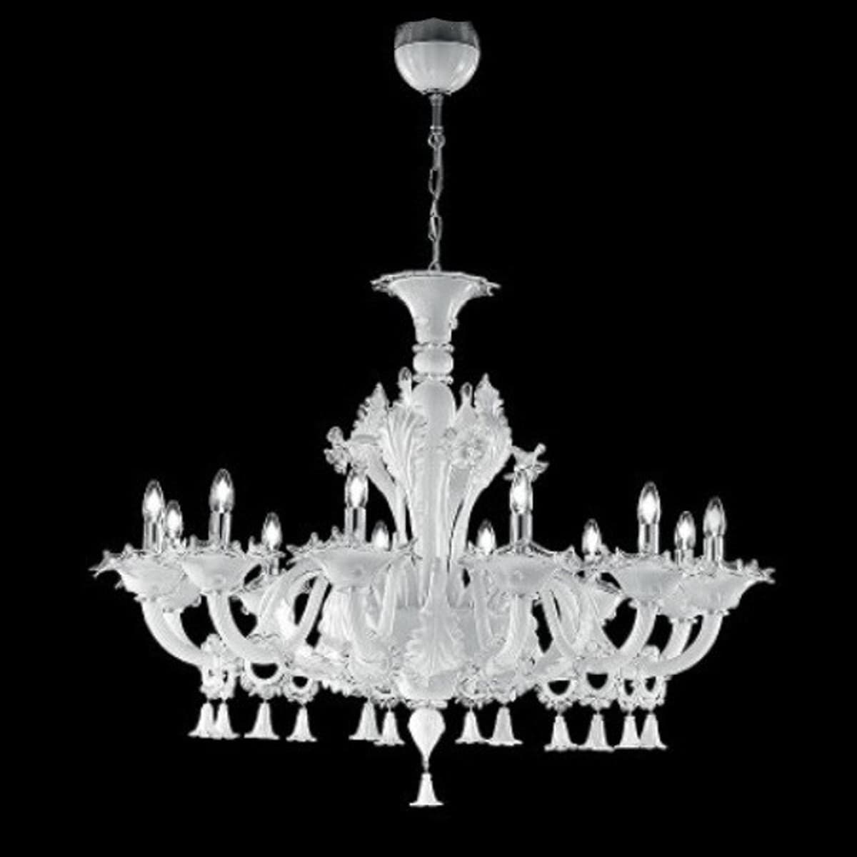 Lampadario classico Sylcom GIUSTINIAN 1377 12 E14 LED vetro murano sospensione - 16