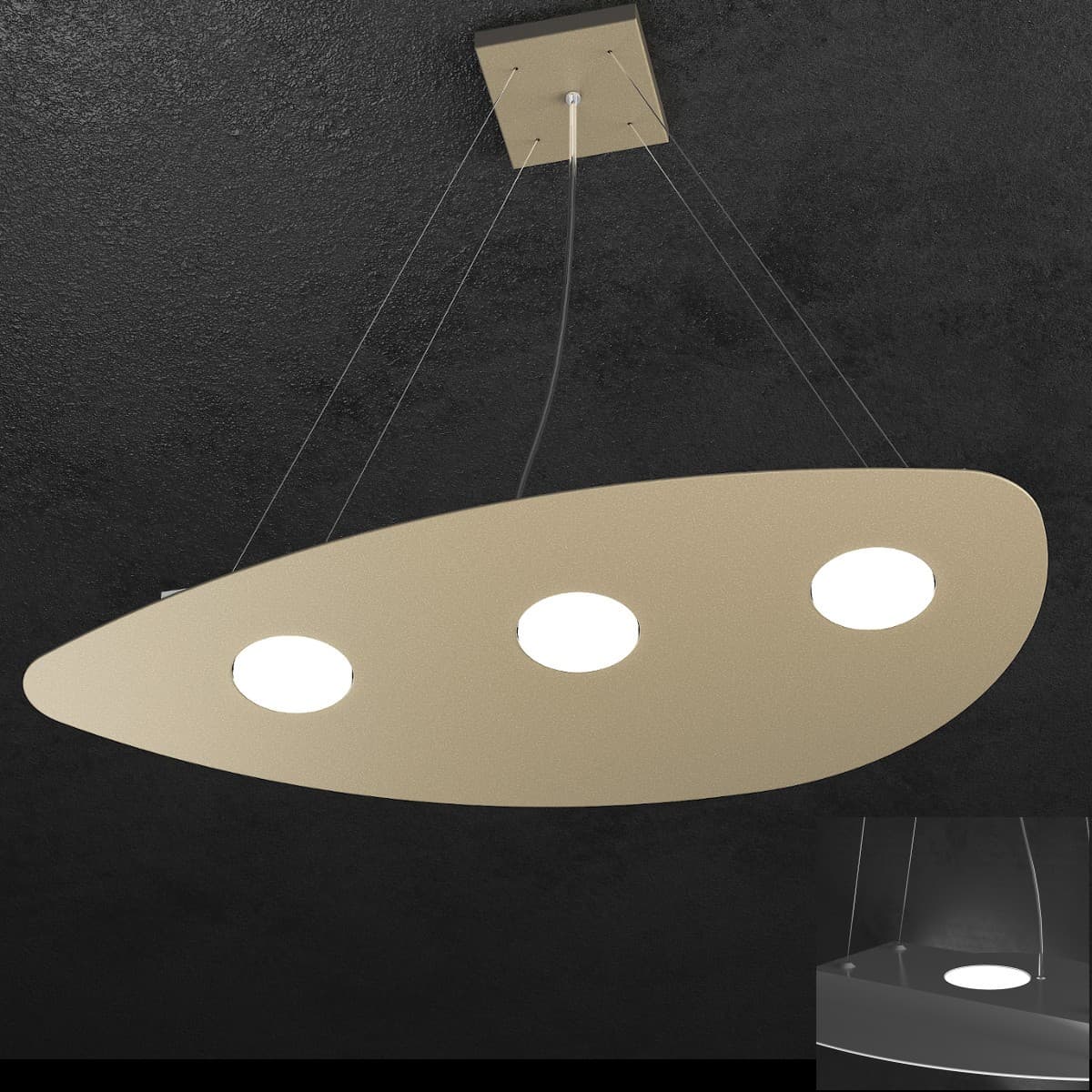 Lampadario moderno Top Light SHAPE 1143 S3+2 GX53 LED metallo sospensione - 10