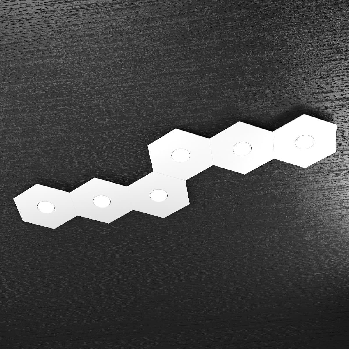 Plafoniera moderna Top Light HEXAGON 1142 6L A8 GX53 LED metallo lampada parete soffitto - 13