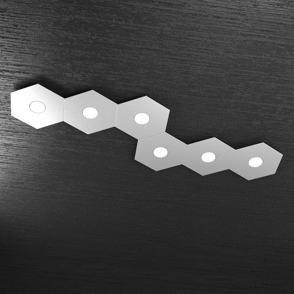 Plafoniera moderna Top Light HEXAGON 1142 6L A8 GX53 LED metallo lampada parete soffitto - 8
