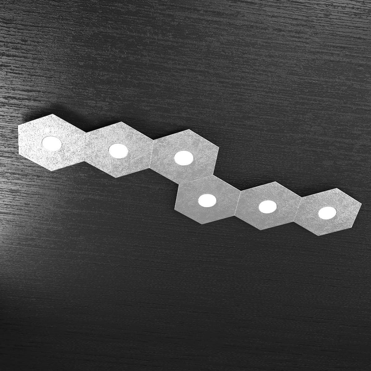 Plafoniera moderna Top Light HEXAGON 1142 6L A8 GX53 LED metallo lampada parete soffitto - 10