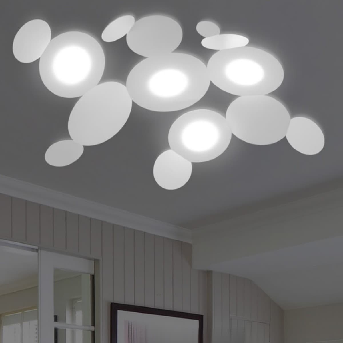 Applique moderno Cattaneo MICKEY 861 4PA LED GX53 9W lampada parete soffitto metallo verniciato interno - 16