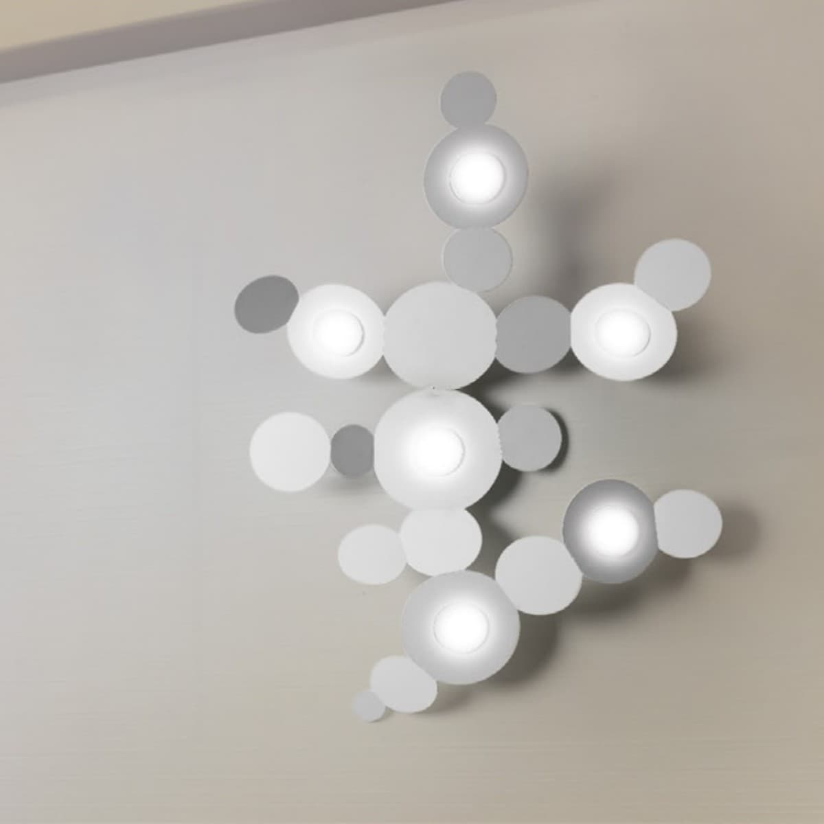 Applique moderno Cattaneo MICKEY 861 6PA LED GX53 9W lampada parete soffitto metallo verniciato interno - 15