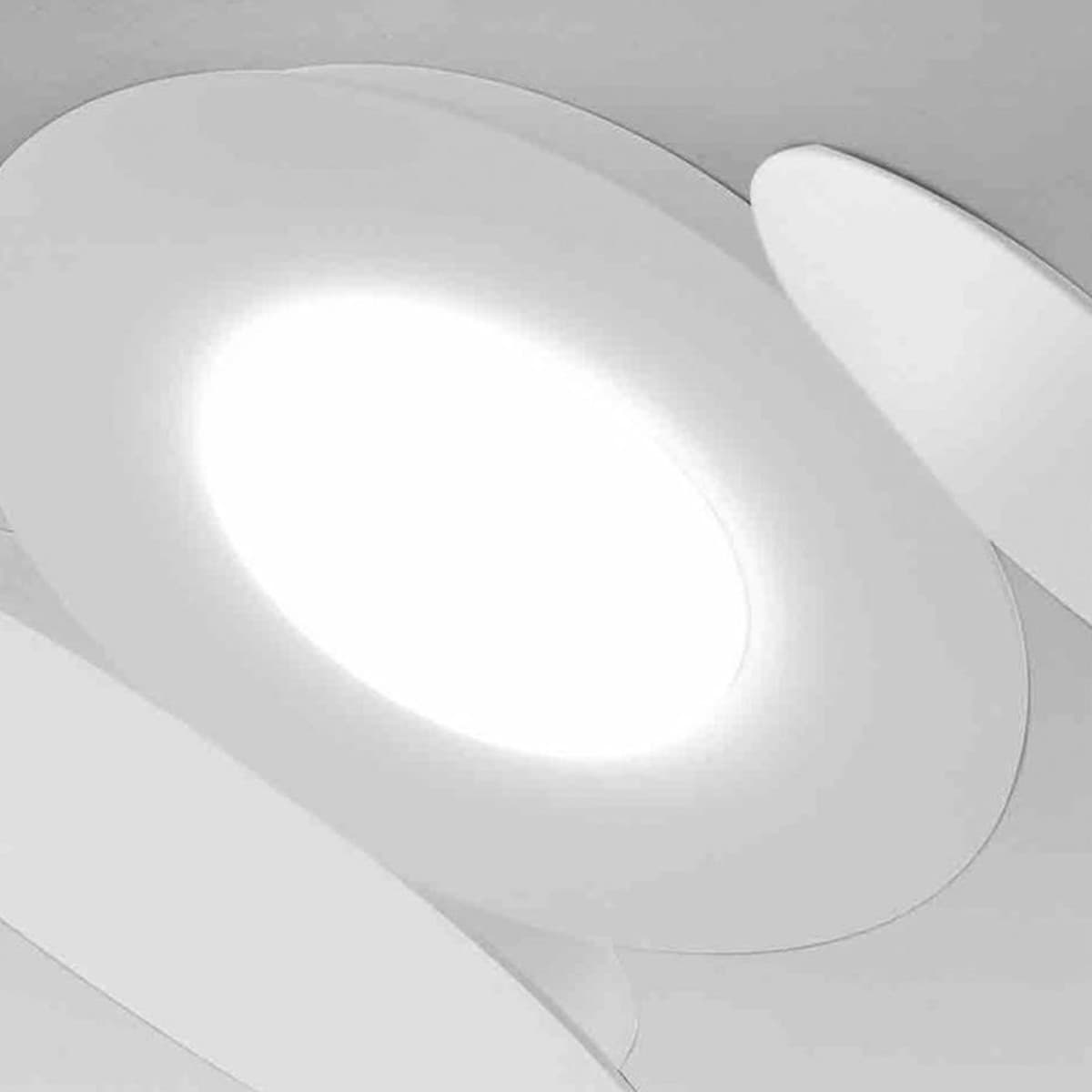 Applique moderno Cattaneo MICKEY 861 3PA LED GX53 9W lampada parete soffitto metallo verniciato interno - 16