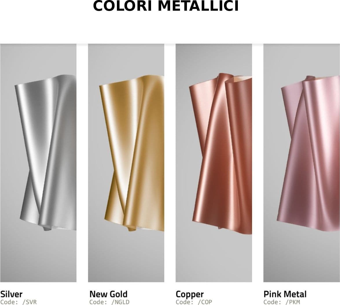 Lampadario Linea Zero FOLIO S 40 E27 LED polilux sospensione moderna – Argento metallico – metallo