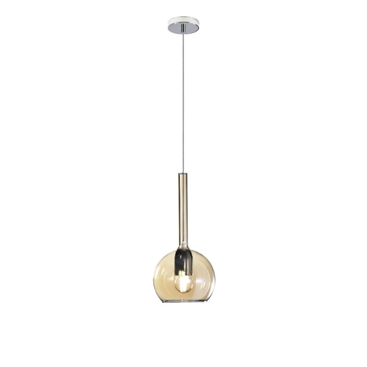Lampadario moderno Top Light FUTURE 1155CR SP E27 LED vetro pirex soffiato sospensione - 16
