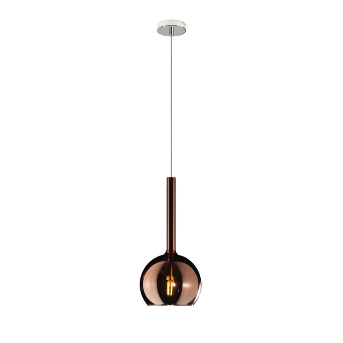 Lampadario moderno Top Light FUTURE 1155CR SP E27 LED vetro pirex soffiato sospensione - 15