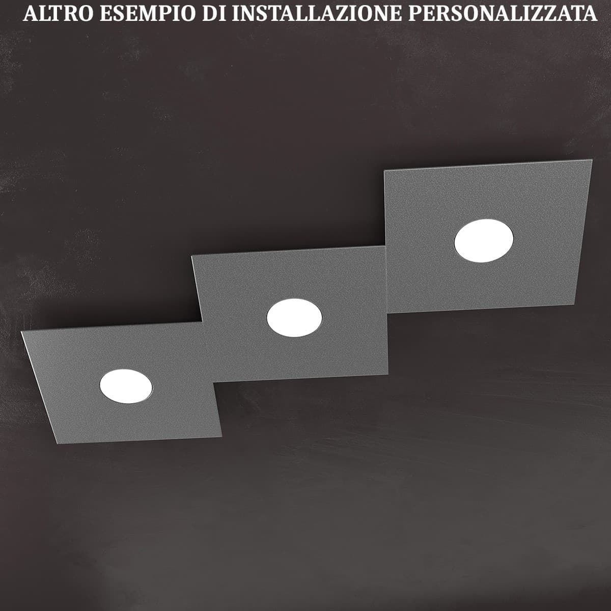 Plafoniera moderna Top Light ECCENTRIC 1156 3L GX53 LED metallo lampada parete soffitto - 27