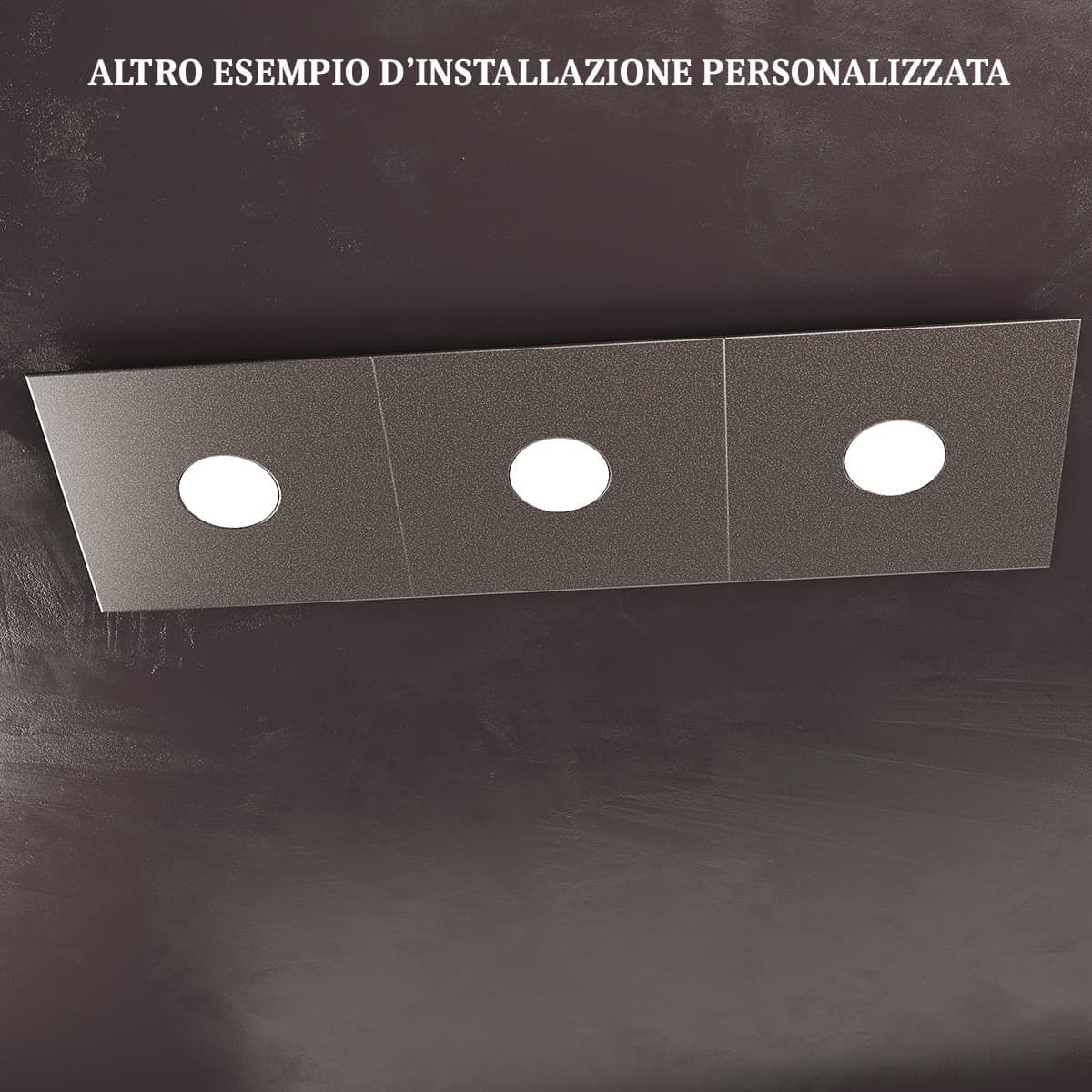 Plafoniera moderna Top Light ECCENTRIC 1156 3L GX53 LED metallo lampada parete soffitto - 34