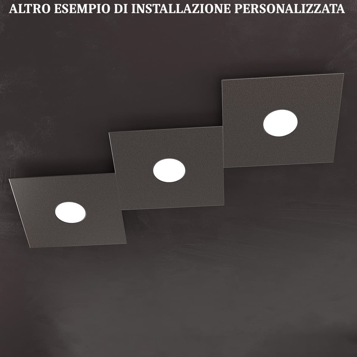 Plafoniera moderna Top Light ECCENTRIC 1156 3L GX53 LED metallo lampada parete soffitto - 36
