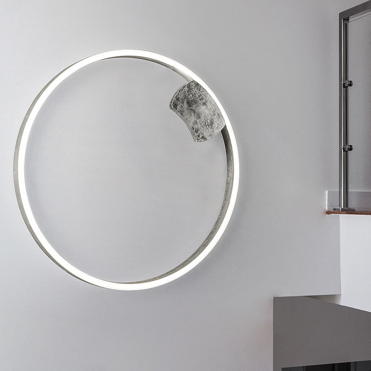 Plafoniera Fratelli Braga LOOP 2129 PL75 LED alluminio lampada parete soffitto - 9