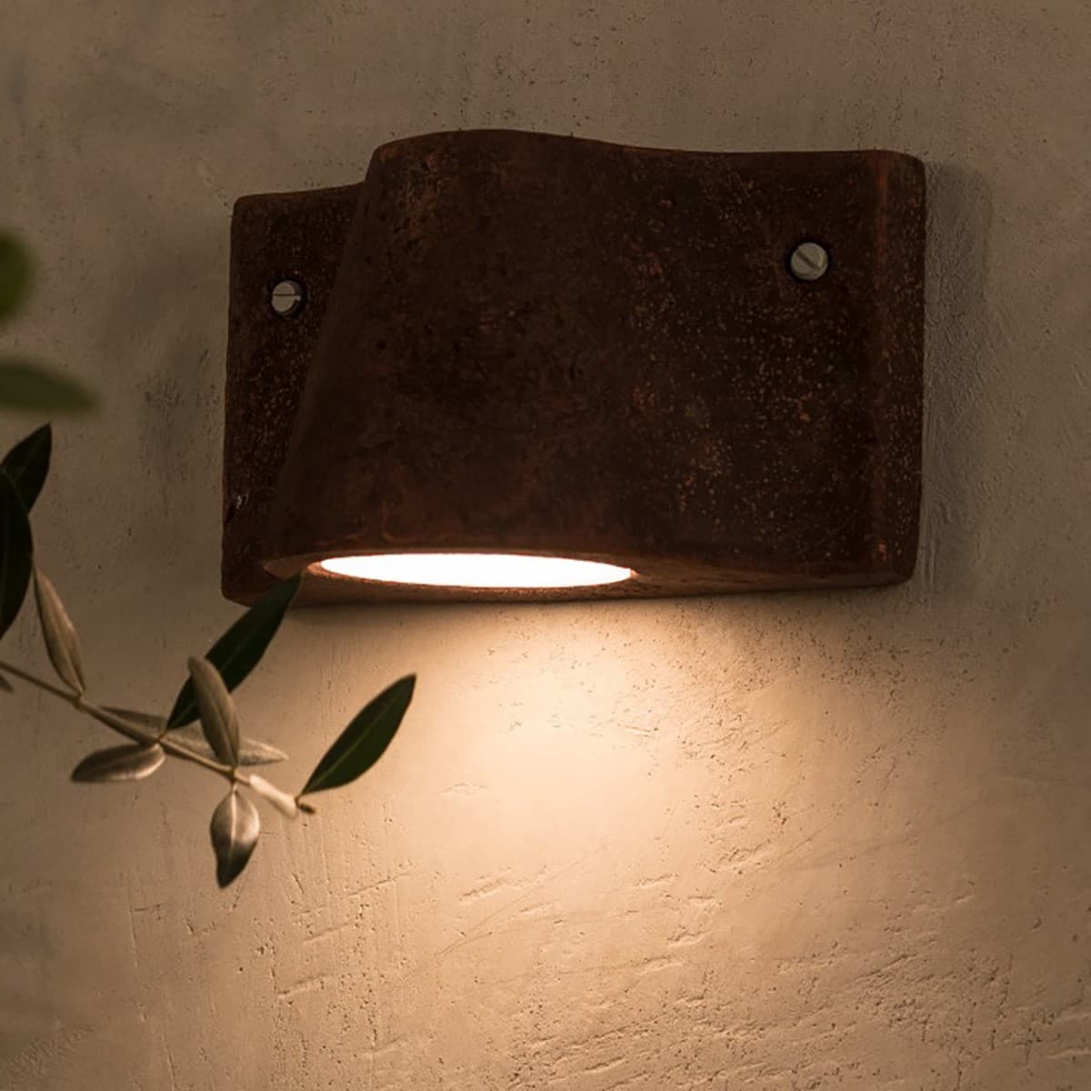 Applique Toscot LIDO 1071 GX53 7W LED IP55 lampada parete terracotta refrattaria rustica esterno - 15