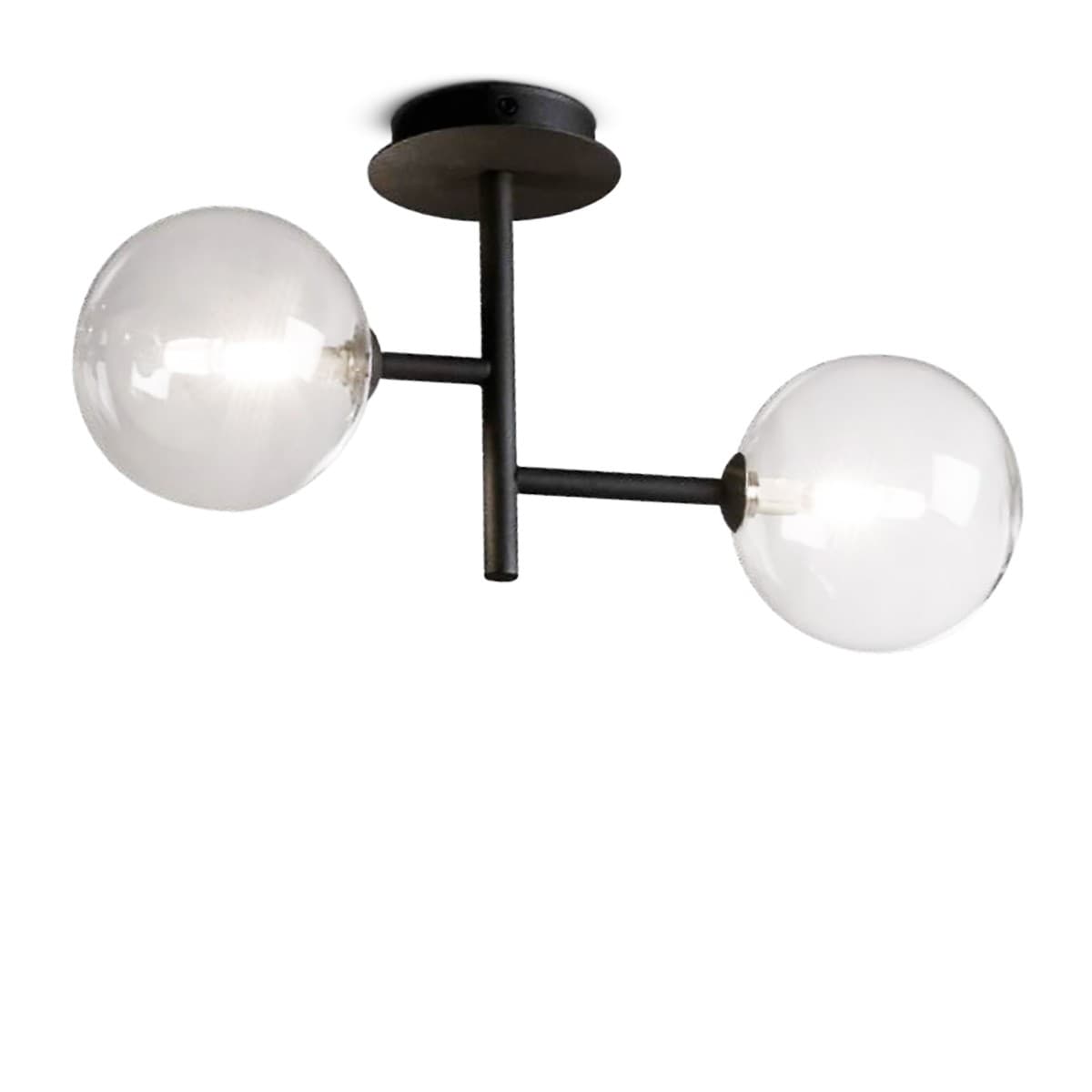 Plafoniera applique moderna Illuminando BOLLE AP2 NR G9 LED metallo vetro lampada soffitto parete - 10