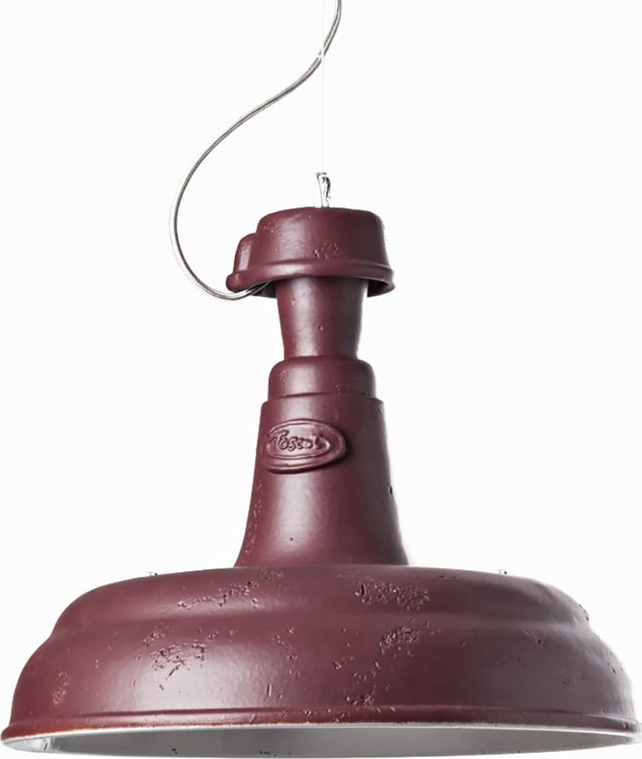 Lampadario Toscot TORINO 822 E27 LED 47CM maiolica toscana sospensione artigianale rustica – Wine matt – marrone