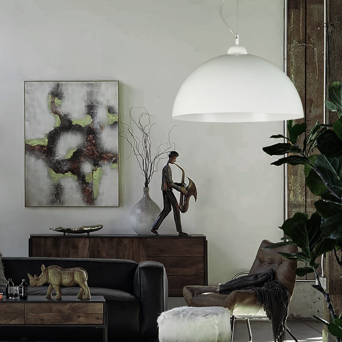 Lampadario moderno Padana Lampadari LUNA 1111 S1 E27 LED metallo sospensione - 13