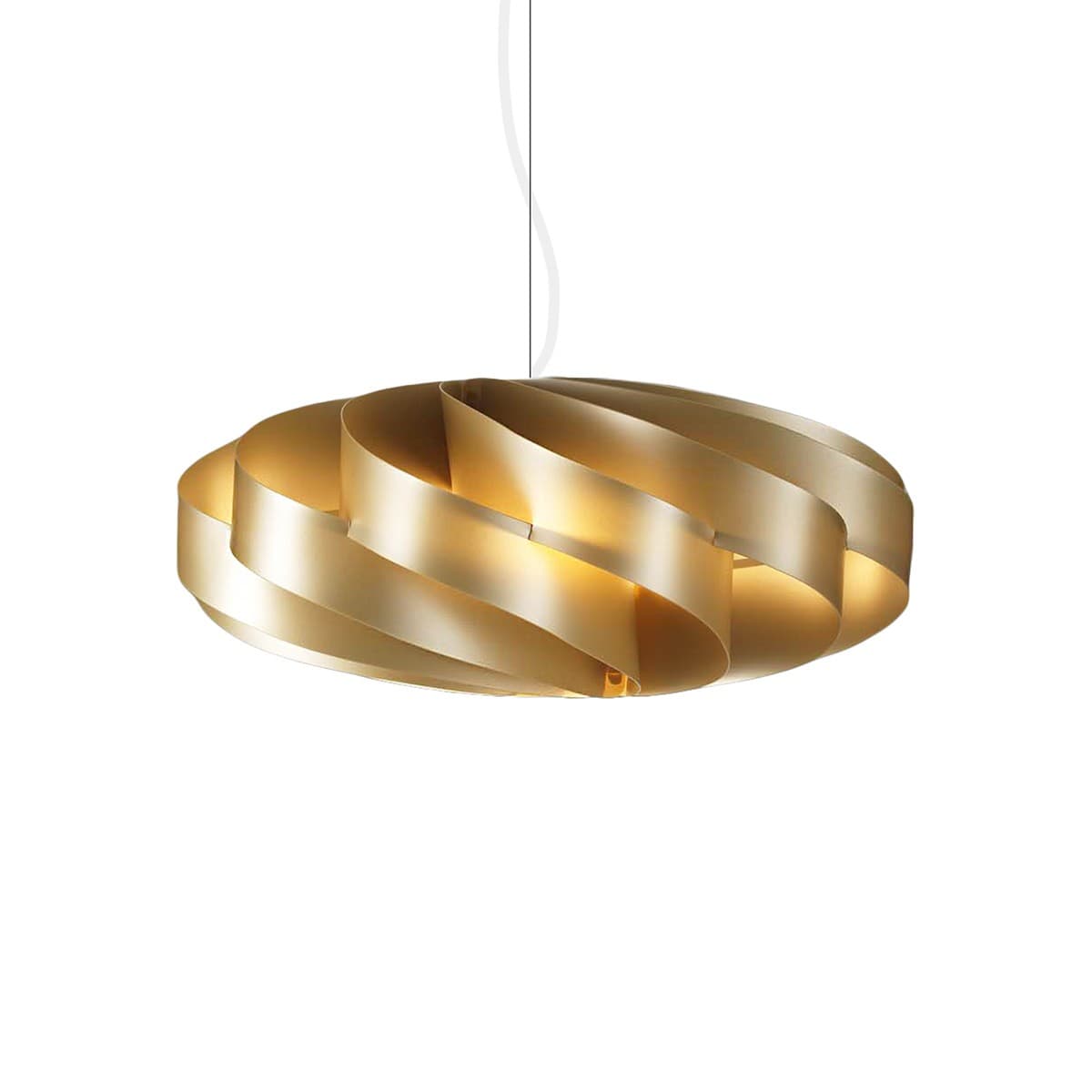 Lampadario moderno Linea Zero FLAT S E27 LED oro polilux sospensione camerette - 4