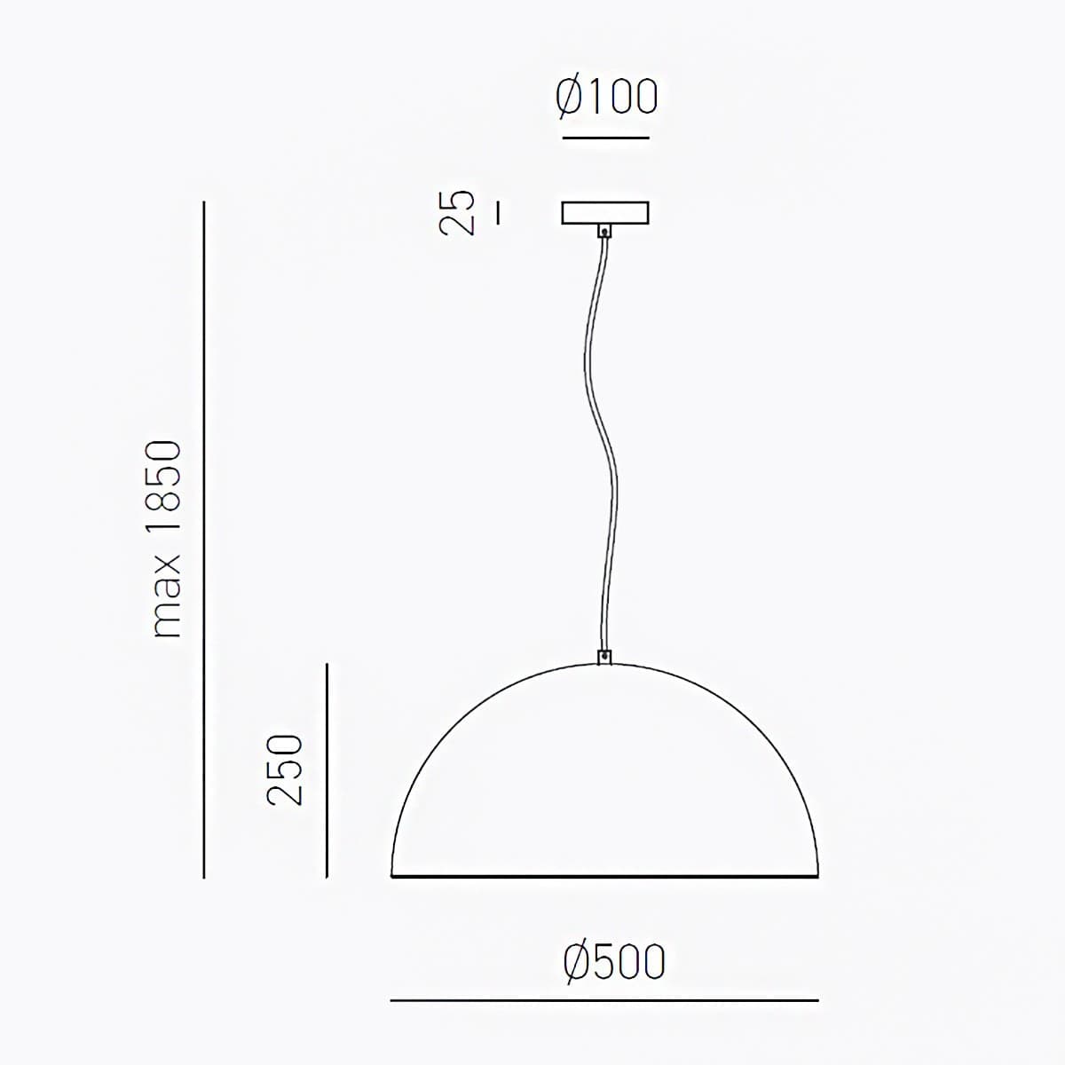 Lampada-sospensione-bianca-Gea-Luce-BONELLA-SP-cupola-moderna