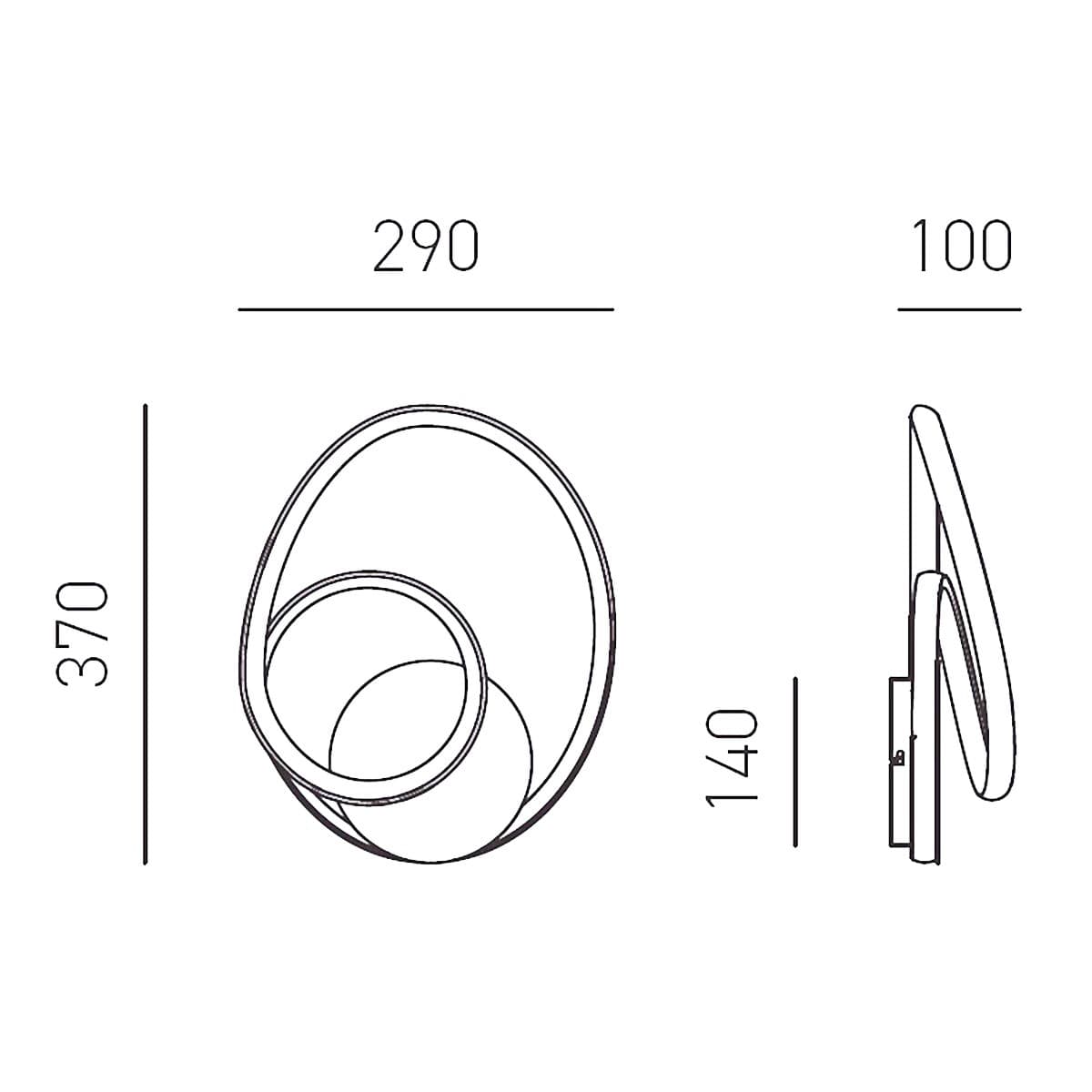 Applique moderna Gea Luce DIVA A LED alluminio silicone lampada parete - 7