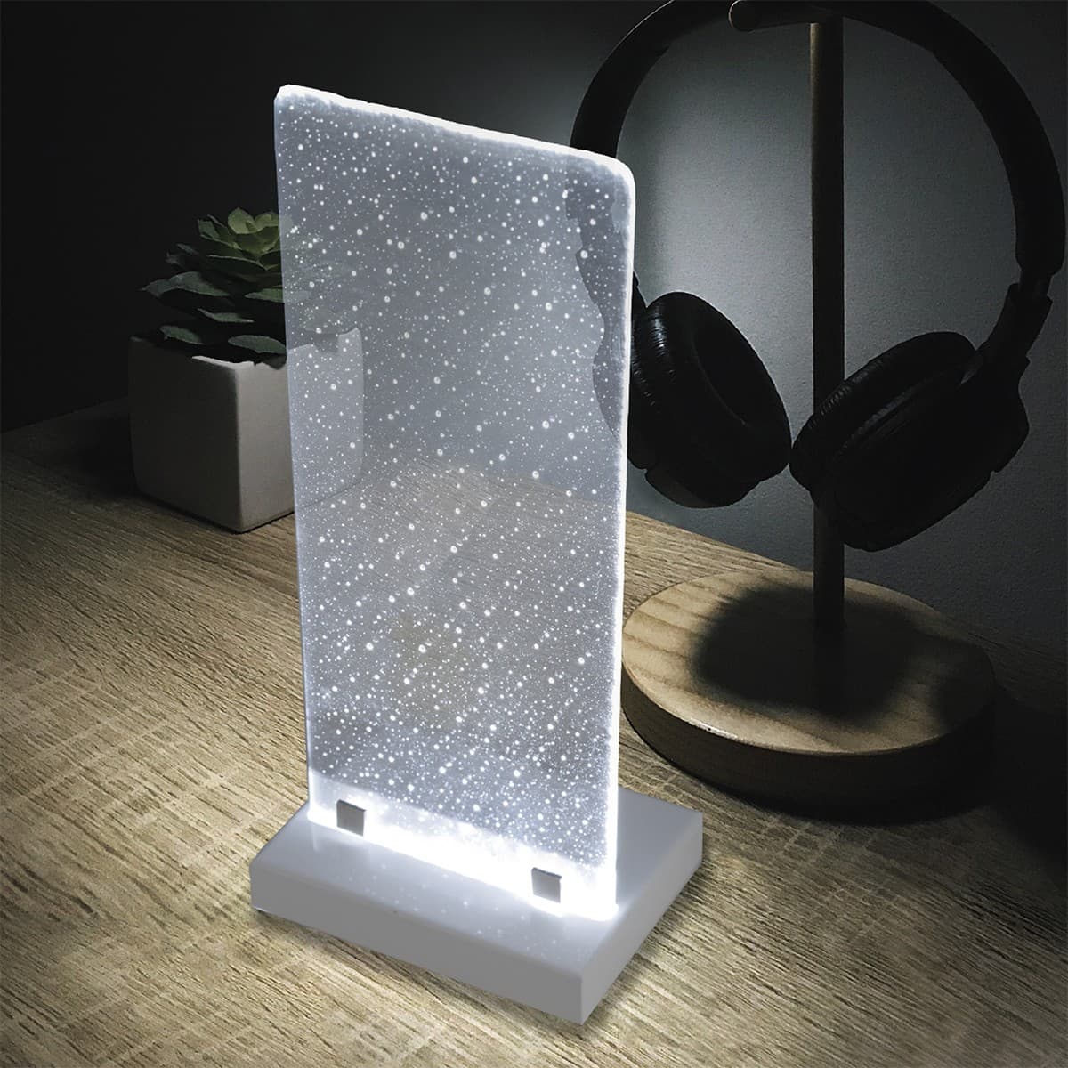 Abat-jour vetro Familamp COOPER 351 LP LED integrato lampada tavolo moderna artigianale - 4