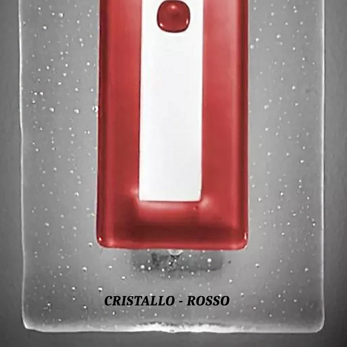 Applique vetro rosso Familamp COOPER 351 AP 3650LM LED integrato lampada parete moderna artigianale - 5