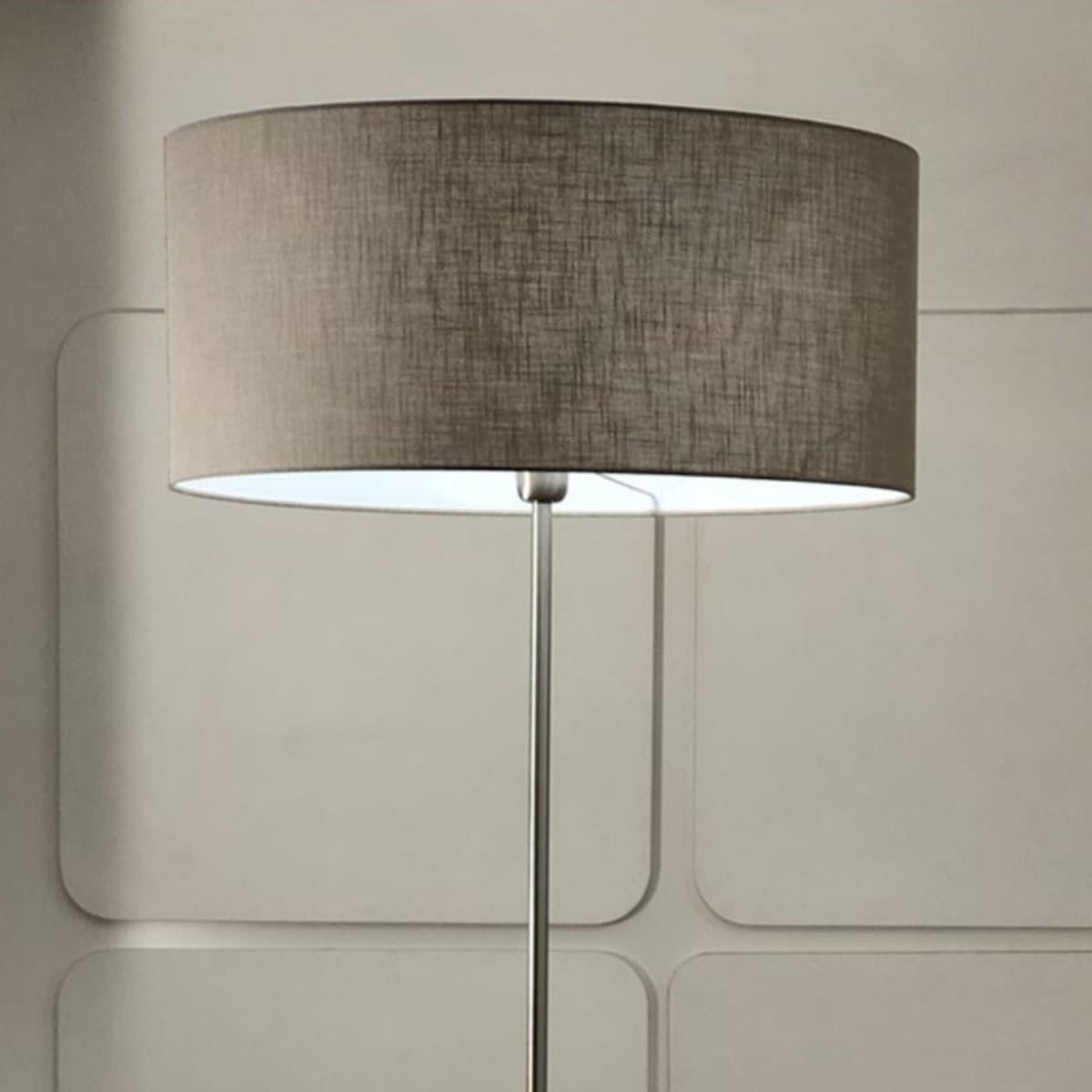 Piantana Illuminando CILINDRO TE 58 E27 LED metallo tessuto cilindro lampada terra classica moderna - 12