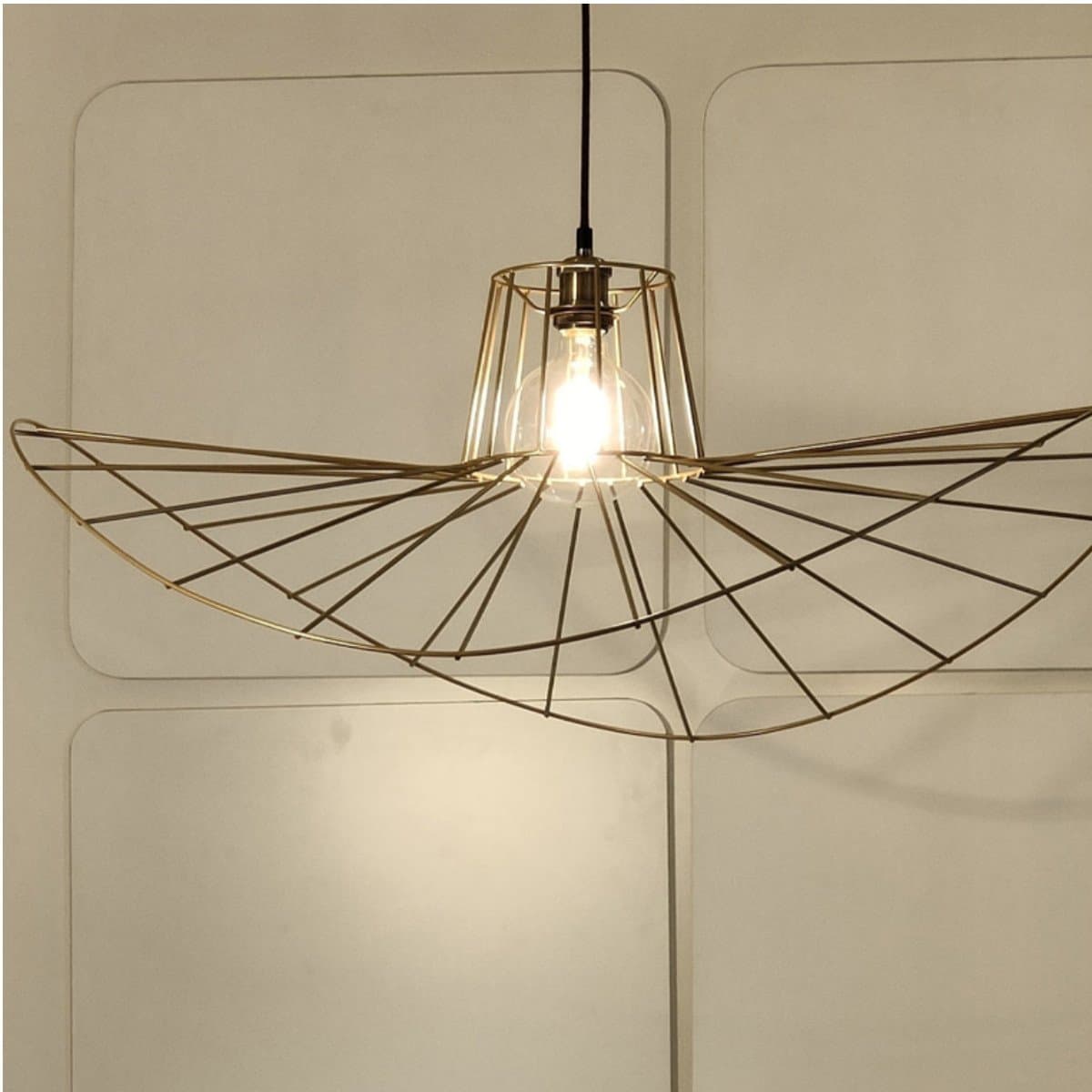 Lampadario classico Illuminando SOMBRERO SP E27 LED metallo sospensione lampada soffitto - 9