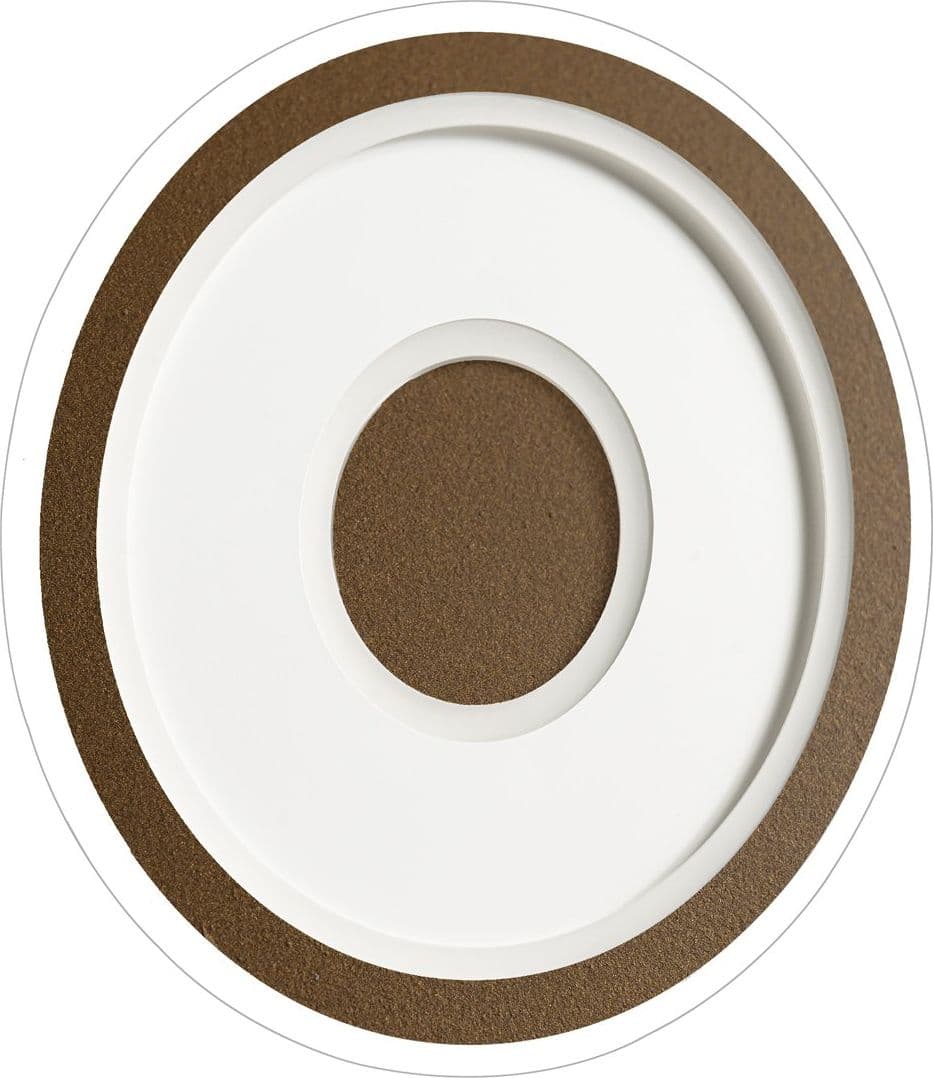Plafoniera classica Promoingross LOOP T RU LED CCT lampada soffitto parete tonda – diam 35 cm – marrone