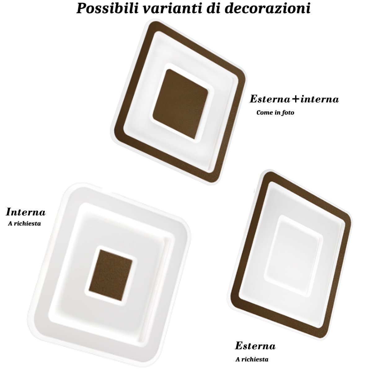 Plafoniera moderna Promoingross HALO Q35 FULL LED CCT 35x35 metallo metacrilato - 27