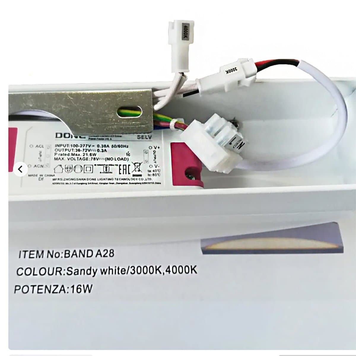 Lampadario moderno Promoingross CONY S1 LED CCT metallo metacrilato - 20