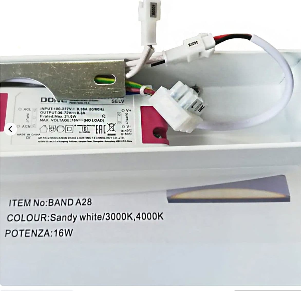 Lampadario moderno Promoingross CONY S1 LED CCT metallo metacrilato - 15