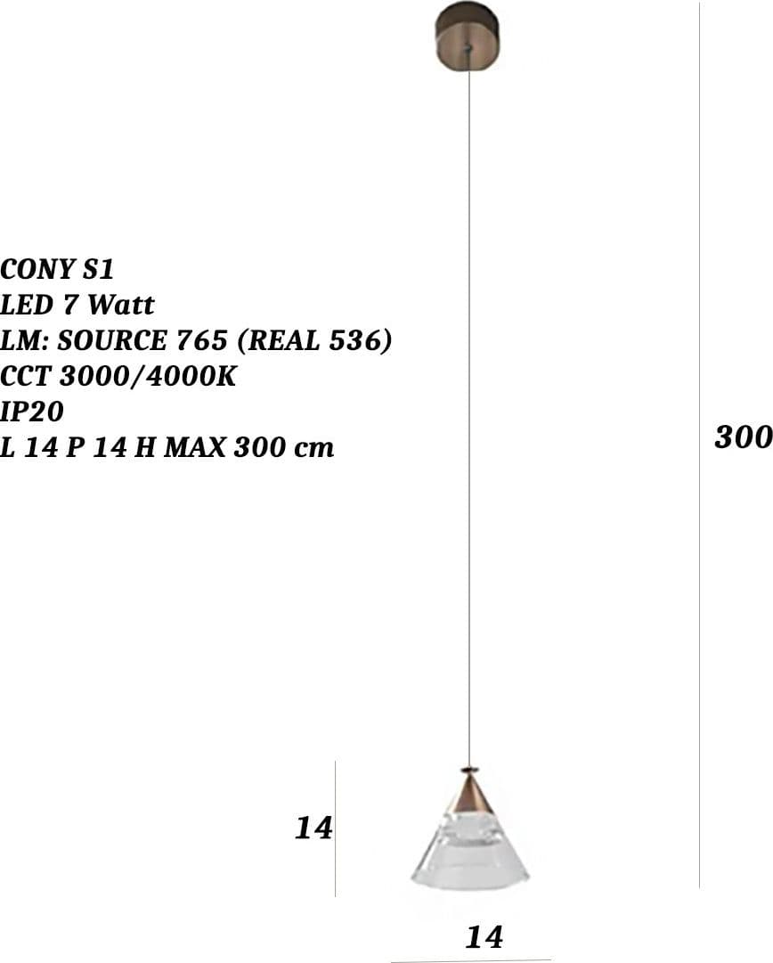 Lampadario classico Promoingross CONY S1 LED CCT metallo e metacrilato – Ruggine – industriale