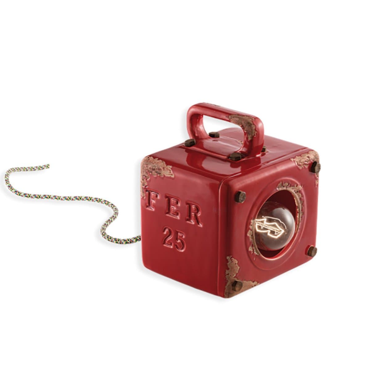 Lampada ceramica Ferroluce Retrò INDUSTRIAL C1650 E27 LED lampada terra tavolo rustica vintage - 14