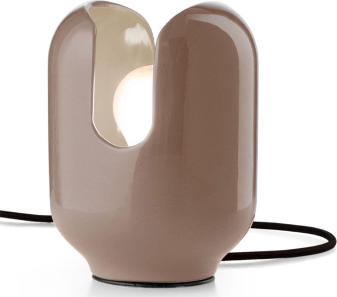 Abat-jour ceramica Ferroluce Decò BATUCADA C2590 E27 LED lampada tavolo classico contemporaneo – MOK marrone moka – moderno