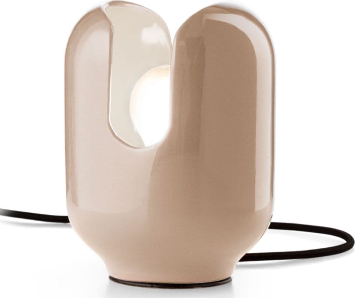 Abat-jour ceramica Ferroluce Decò BATUCADA C2590 E27 LED lampada tavolo classico contemporaneo – GRS grigio sabbia – moderno
