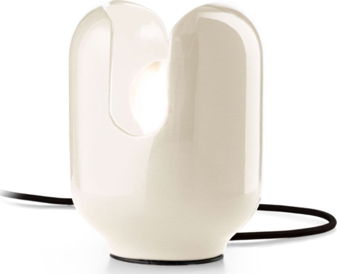 Abat-jour ceramica Ferroluce Decò BATUCADA C2590 E27 LED lampada tavolo classico contemporaneo – CRM crema – bianco