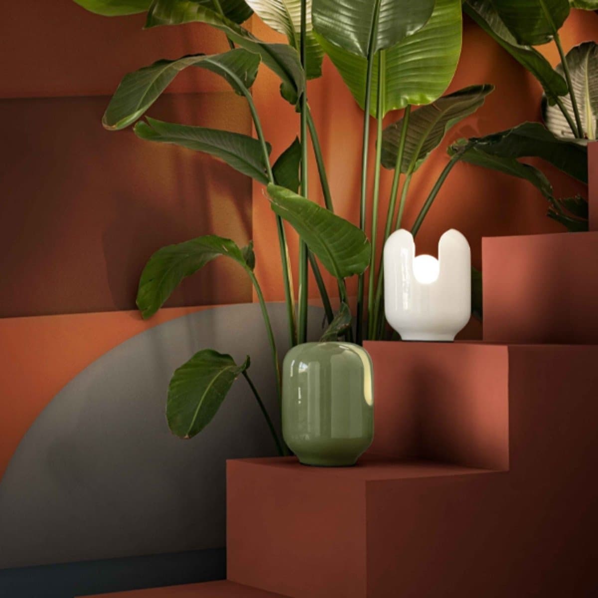 Abat-jour ceramica Ferroluce Decò BATUCADA C2590 E27 LED lampada tavolo classico contemporaneo - 21