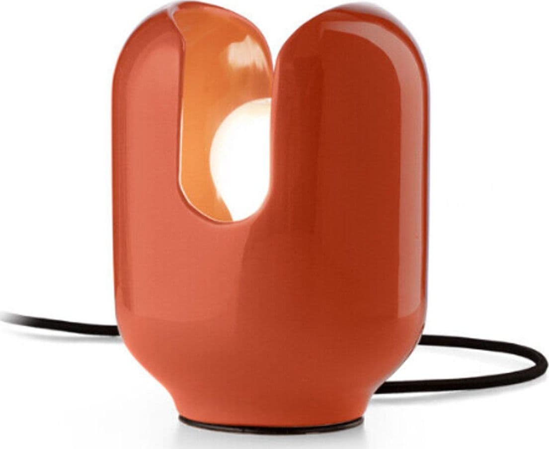 Abat-jour ceramica Ferroluce Decò BATUCADA C2590 E27 LED lampada tavolo classico contemporaneo – APO arancio pokè – arancione