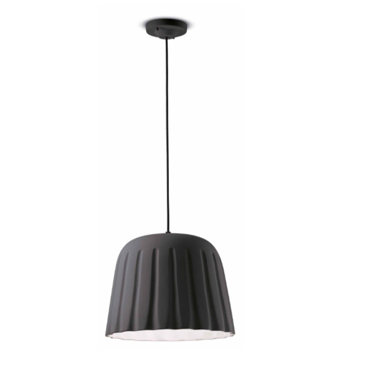 Lampadario ceramica Ferroluce Decò MADAME GRES C2571 E27 LED sospensione classica moderna - 17