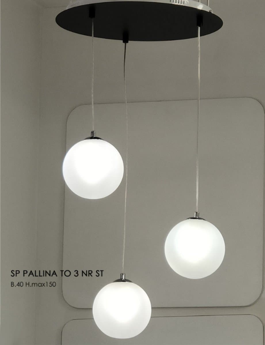 Lampadario moderno Illuminando PALLINA SP TO 3 NR G9 LED metallo vetro sfera sospensione - 8