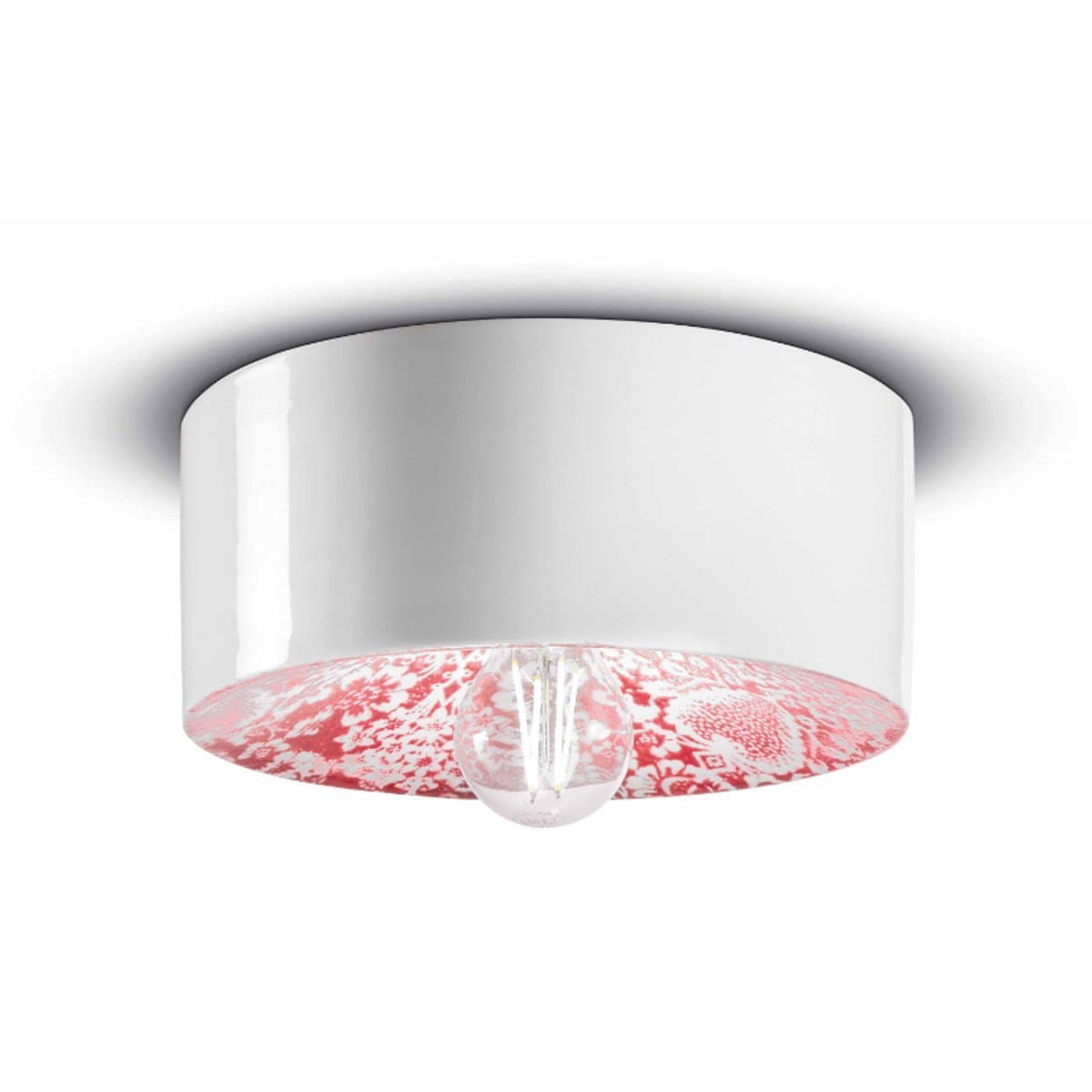 Plafoniera ceramica Ferroluce Decò PI C1793 E27 LED lampada soffitto classica moderna - 10
