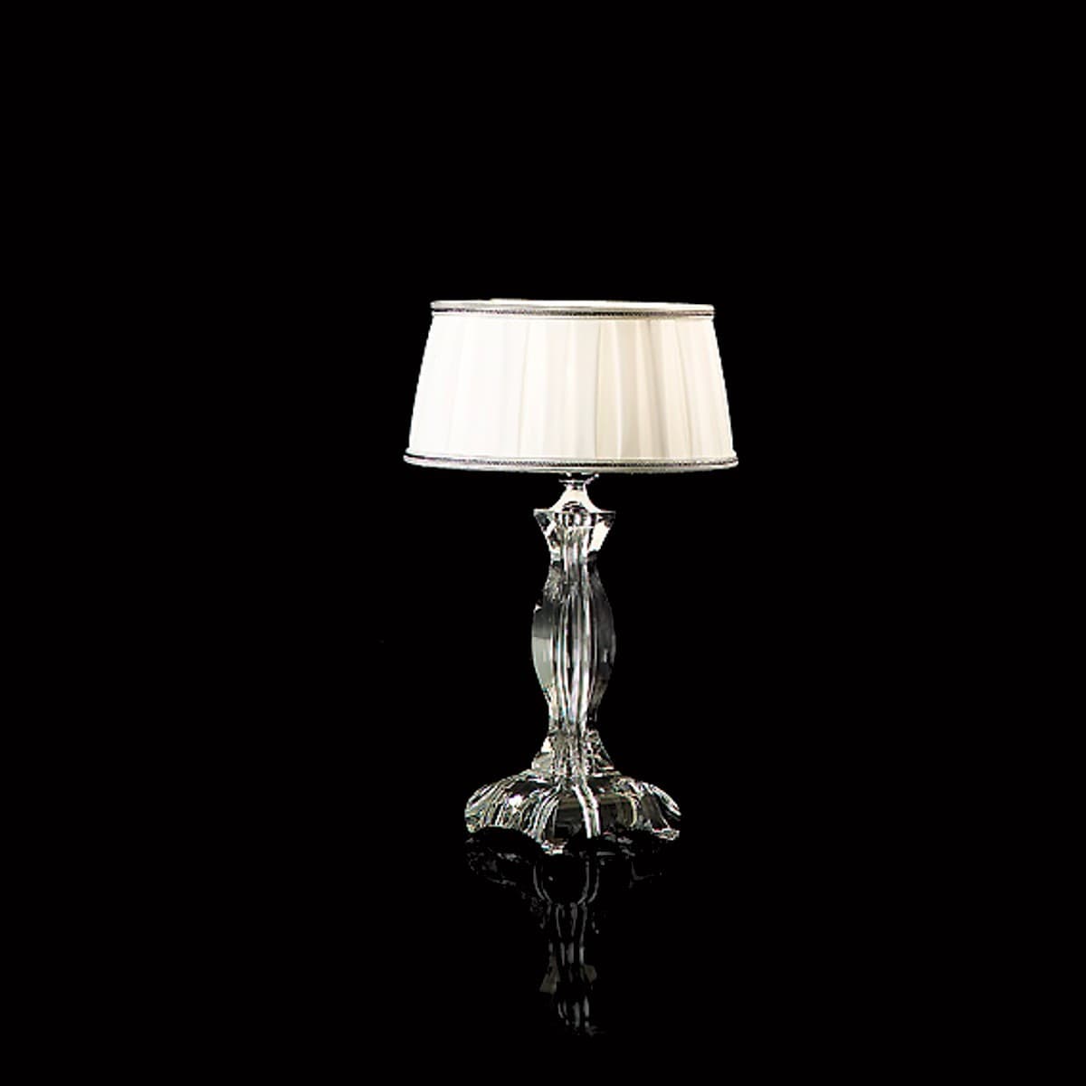 Abat-jour classica Lampadari Bartalini JULIE 1004 LTP E14 LED cristallo tessuto lampada tavolo - 5