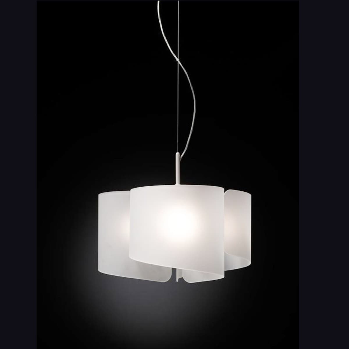 Lampadario moderno Selene illuminazione PAPIRO 0370 3 053 11L E27 LED vetro sospensione - 7