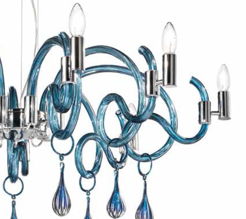 Lampadario classico Sylcom STREET 2001 6 E14 LED vetro murano sospensione - 12